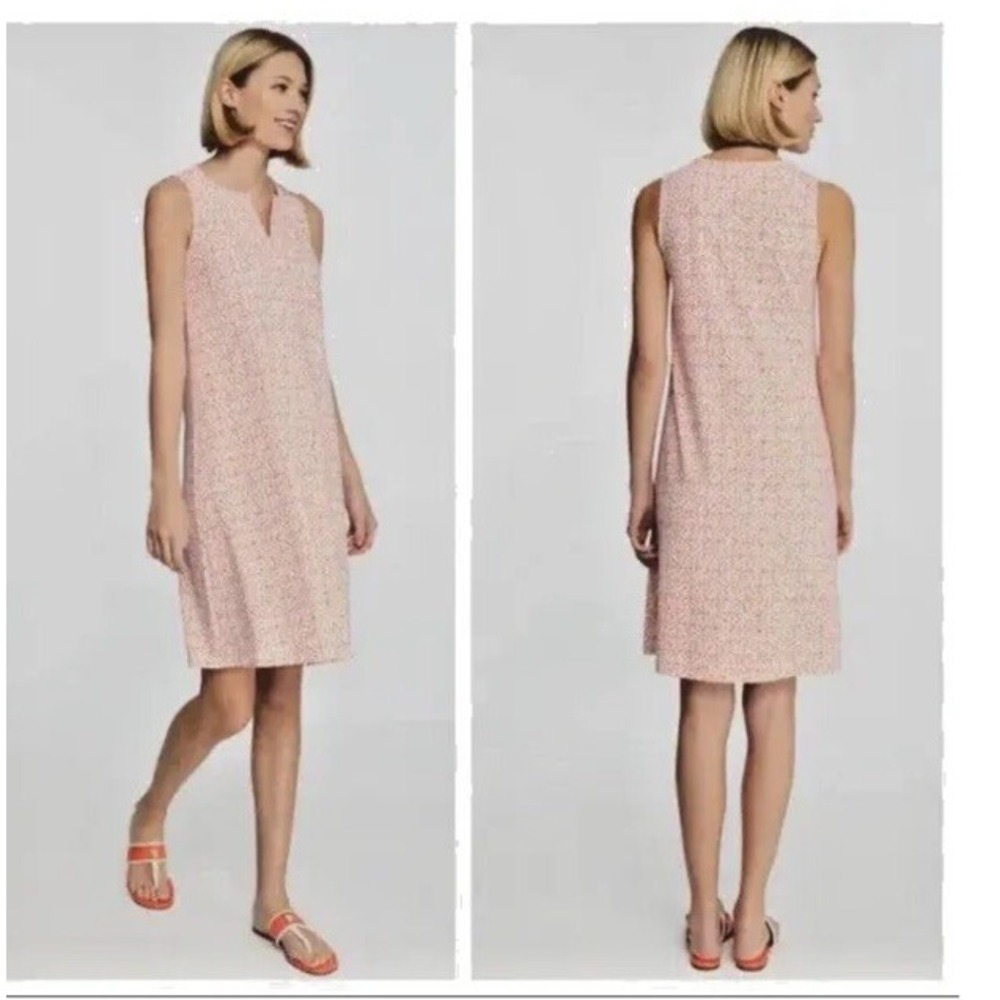 J.McLaughlin Ellison Dress Caravelle Sky Blue Mandarin Tulip Size L Shift